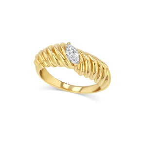 Twist Marquise Ring