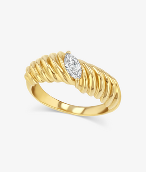 Twist Marquise Ring